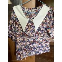 ราคา เสื้อลายดอกสีม่วงแขนสั้น (3952156405)