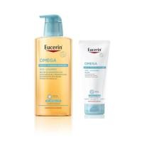 ราคา EUCERIN Omega Ato-Calming Bath&Shower Oil 400ml.+Omega Ato-Calming Balm 200ml. (42477141921)