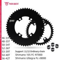 ราคา จานหน้าจักรยาน SHIMANO 105 R7000 Ultegra R8000 2X BCD 110 AERO 11-12 ความเร็ว สีดํา 46T-33T 48T-35T 50T-34T 52T-36T 53T-39T 54T-40T (22111475090)