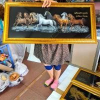 ราคา กรอบรูป ม้า 8 ตัว รูปม้า ภาพม้า รุปติดผนัง แขวนผนัง เจริญก้าวหน้า รุ่งเรือง ร่ำรวย (7154201847)