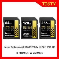 ราคา Lexar Professional SDXC 2000x UHS-II V90 ความจุ 64GB, 128GB, 256GB (Read 300MB/s Write 260MB/s) (41702639619)