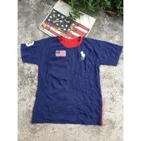 ราคา POLO by Ralph Lauren…เสื้อยืดแขนสั้น ปักธงอเมริกา ม้าใหญ่ เบอร์3 สภาพดี (25460553694)