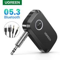 ราคา พร้อมส่ง UGREEN 90748 Bluetooth Car Receiver Adapter 3.5mm AUX Jacks for Car Speakers Bluetooth 5.3 (43158864873)