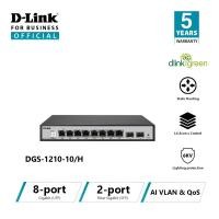 ราคา D-Link Managed Gigabit Switch 8 10/100/1000 พอร์ต + พอร์ต SFP 2 พอร์ต DGS-1210-10/H (17494788096)