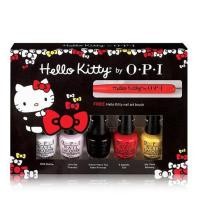 ราคา พร้อมส่ง OPI Mini Set - ยาทาเล็บ เซ็ท 5 ขวด (3.75 ml) แถมฟรีไม้ดอตและแปรง สำหรับ nail Art จาก HELLO KITTY แท้ % (19015032231)