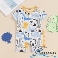 ราคา ZHY-เด็กทารกชาย Romper ไดโนเสาร์พิมพ์แขนสั้นลูกเรือคอ Jumpsuits ฤดูร้อนเสื้อผ้าสบายๆชุดบอดี้สูททารก (29934059169)