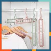 ราคา GANTUNGAN Magic Hanger ไม้แขวนเสื้อ 9 in 1 เห็นบนทีวีอเนกประสงค์มัลติฟังก์ชั่นซักรีดราวตากผ้า (29070584508)