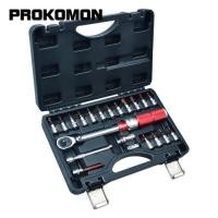 ราคา Prokomon Bike Torque Wrench 1/4'', 5-25Nm, 0.1Nm Micro, Drive Click Torque Wrench Set, Hex, Torx/St (46106797459)