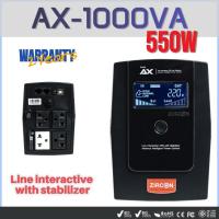 ราคา ZIRCON AX 1000VA/550W Smart UPS เครื่องสำรองไฟ Line Interactive with stabilizer ประกัน 2 ปี (18294247642)