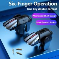 ราคา ❤ Domybest 2 ชิ้น 6 นิ้ว Gaming Trigger Latency-ฟรีควบคุมสําหรับ PUBG เกมจอยสติ๊กมือถือ Trigger Mobile Gamepad Trigger จอยสติ๊กสําหรับ Ios Android โทรศัพท์มือถือ (45806405041)