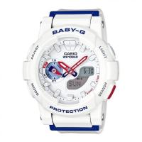 ราคา Casio Baby-G นาฬิกาข้อมือผู้หญิง สายเรซิ่นรุ่นBGA-185TR-7A-สีขาว (340011887)