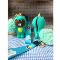 ราคา พวงกุญแจ Line friends ลายหมีบราวน์ ตัวหมีเป็นกระเป๋าซิลิโคน ใส่กุญแจ ใส่เหรียญ (1831410945)