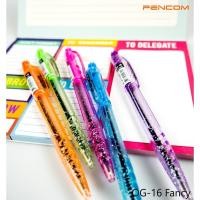 ราคา ปากกาน้ำเงิน ขนาด 0.5 mm. Pencom OG16-Fancy ปากกาหมึกน้ำมันแบบกด 12 ด้าม , 50 ด้าม (24594090748)