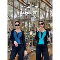 ราคา พร้อมส่ง เสื้อผ้าเทพแขนยาวชีฟอง งานทูโทน Tag : Walk in closet (23830332666)