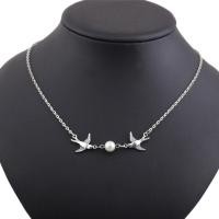 ราคา TANITTgemsสร้อยคอทองคำขาวประดับจี้รูปนกไข่มุกสไตล์มินิมอล. (9415644939)
