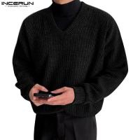 ราคา Incerun เสื้อกันหนาว แขนยาว ผ้าถัก แบบสวมหัว (21194970212)
