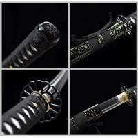 ราคา ดาบ ซามูไร คาตานะ เหล็ก T10 ฮาม่อน งาน Custom ของ Masterwa [Katana Sword T10] Black Edition (8742265257)