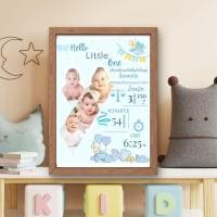 ราคา เก็บความทรงจำกับกรอบประวัติลูกน้อย สีฟ้าสดใส เหมาะได้ทั้งลูกสาวและลูกชาย พร้อมกรอบขนาด A4 (29252223241)