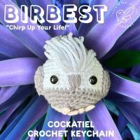 ราคา BIRBEST พวงกุญแจโครเชต์นกค๊อกคาเทลเทา (28657967937)