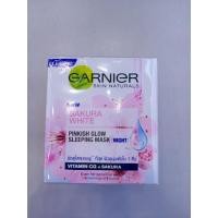 ราคา การ์นิเย่ ซากุระ สลีปปิ้งมาส์ก Garnier Skin naturals Sakura White pink gold Sleeping Mask 50 ml (5158817817)