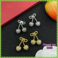 ราคา [Valen-home] ต่างหู Cherry Bow Rhinestone หญิง / 56075 (41758107891)