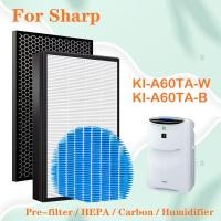 ราคา FZ-AX6HFE FZ-AX6DFE FZ-AX6MFE เครื่องฟอกอากาศสําหรับ Sharp เครื่องฟอกอากาศ KI-A60TA-W KI-A60TA-B KI-A60E KI-A60E-W,เปลี่ยน True HEPA FILTER คาร์บอนกรองและ Humidifier Filter (57153320806)