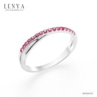 ราคา LENYA แหวน CZ สีชมพูจาก SWAROVSKI เสริมบุคลิกความหรูหรา ตัวเรือนเงินแท้925 ชุบทองคำขาว (42324476624)