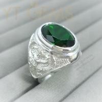 ราคา แหวนมรกต แหวน ครุฑ เงินแท้ พลอยมรกต (CZ) YTG-11398 YTGEMS (12537634431)
