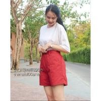 ราคา ขาสั้น​เอวสูงวินเทจผ้าโทเร (2292619883)