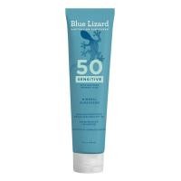 ราคา Blue Lizard Sensitive Mineral SPF 50 Sunscreen Lotion, 100% Mineral Sunscreen, UVA/UVB Protection, Infused with organic Aloe Vera, Soothes and Hydrates, 5 fl oz | with Zinc Oxide, 50+, Water Resistant