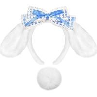 ราคา ที่คาดผมหูกระต่ายและชุดหางกระต่าย สำหรับตุ๊กตากระต่าย ผมวงกับโบว์ผูกสไตล์โลลิต้า สีขาว พร้อมคอสเพลย์ฮาโลวีน (51457739794)