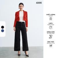 ราคา 513JE3002- ADORE กางเกงยีนส์ขากระบอกกระเป๋าสีดํา (46902408389)