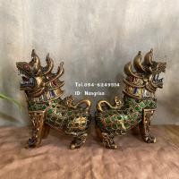 ราคา สิงห์ไม้ สิงห์ไม้แกะสลัก(แต่งเส้นประดับกระจกสวยงาม) (9427450013)
