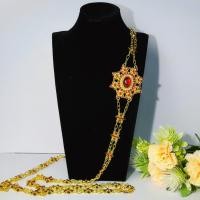 ราคา สังวาลย์นางรำ สีทองลงยา ลวดลายไทยงดงาม เหมาะสำหรับงานแสดงและงานมงคล (46602079906)