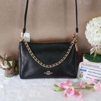 ราคา COACH F22212 CARRIE CROSSBODY IN PEBBLE LEATHER COLOR : IMITATION GOLD/BLACK (1107377826)