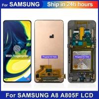 ราคา AAA + สําหรับ Samsung A80 A805 A805F จอแสดงผล LCD Touch Screen Digitizer Assembly ลายนิ้วมือสําหรับ Samsung A80 LCD (56257731578)