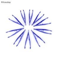 ราคา Ritasday 10 ชิ้นทิ้งทางการแพทย์ First Aid Tweezer แหนบพลาสติกขนาดเล็กสีฟ้าใหม่ (51254622027)