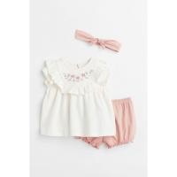 ราคา H&M(เอชแอนด์เอ็ม) ชุดผ้าคอตตอน 3 ตัว เด็กผู้หญิง 0941174_1 (40528387448)