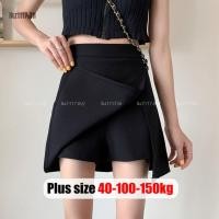 ราคา Plus Size✅กางเกงขาสั้นผู้หญิงสาวอวบ ไซส์ใหญ่ กางเกงขาสั้นเอวสูงสาวอวบ มีซับใน ขากว้าง ทรงเอ สีดำ ฤดูร้อน เกาหลี สไตล์ลำลอง Oversize พลัสไซส์ สาว อวบอ้วน ใส่ได้ (41527055284)