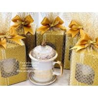 ราคา ชุดของขวัญ สุดหรู แก้วน้ำชา กาแฟ งานมุก เบญจรงค์ ขอบทอง ถุงกล่องโบว์ทอง ของชำร่วย งานแต่งรับไหว้ ผู้ใหญ่ เกษียณ งานศพ (3651260712)