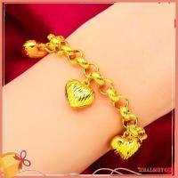 ราคา สร้อยข้อมือน้ำกลวง ลายหัวใจทรายทองและทองเหลือง ตกแต่งด้วยกระดิ่ง โดดเด่นสง่างามในสไตล์โซ่เสน่หา (50456445980)
