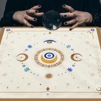 ราคา ✿ ผ้าปูโต๊ะ Eye Moon Tarots Astrology Witchcrafts Deck ตกแต่งผ้า (54557613297)