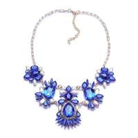 ราคา 2023 New ZA Red Green Blue Crystal Rhinestone Statement Choker Necklace Women Indian Long Chains Pendants Necklace Jewel (28861730548)