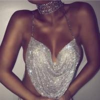 ราคา เสื้อ คอถ่วง เพชร สไตล์ kendall เสื้อ วิบวับ วิ้งๆ สายเดี่ยว เพชร เง (773527563)