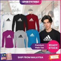 ราคา เสื้อยืดแขนยาว Adidas Unisex Female&Male Cotton 100%; Baju Panjang Lengan Adidas Lelaki & Perempuan Sport (57454679502)