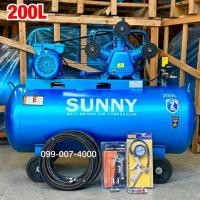 ราคา ปั้มลมSunny แท้ 100%(รับประกัน2ปี) ปั้มลมสายพานSunny 200ลิตร 4แรงม้า 3สูบ(รุ่นงานหนัก)ใช้ไฟบ้านทนทาน (27709263416)