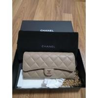 ราคา Chanel Wallet ใบยาว – Caviar Leather สีเบจ ของแท้มือสอง สภาพสวยมาก (40812594022)
