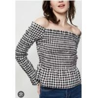 ราคา เสื้อแขนยาวปาดไหล่ สม็อคช่วงลำตัว H&M อก 30-34" ยาว 15" (50406762426)
