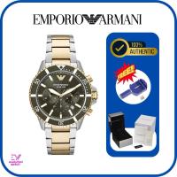ราคา นาฬิกาข้อมือผู้ชาย EMPORIO ARMANI รุ่น AR11361 Diver Chronograph Green Dial Two Tone ของแท้100% ประกัน 2 ปี (27165030046)