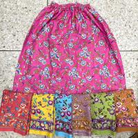 ราคา ผ้าถุงอาบน้ำเอวยางยืด ลายดอก ผ้าคอตตอน 100% แบบสั้น (17793277267)